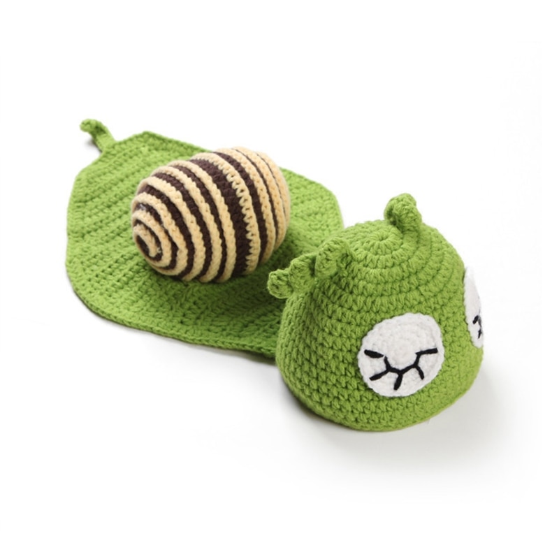 Hot Sale Baby Snail Photography Prop Newborn Girls Boys Birthday Party Knit Costume Kit Sep6-B